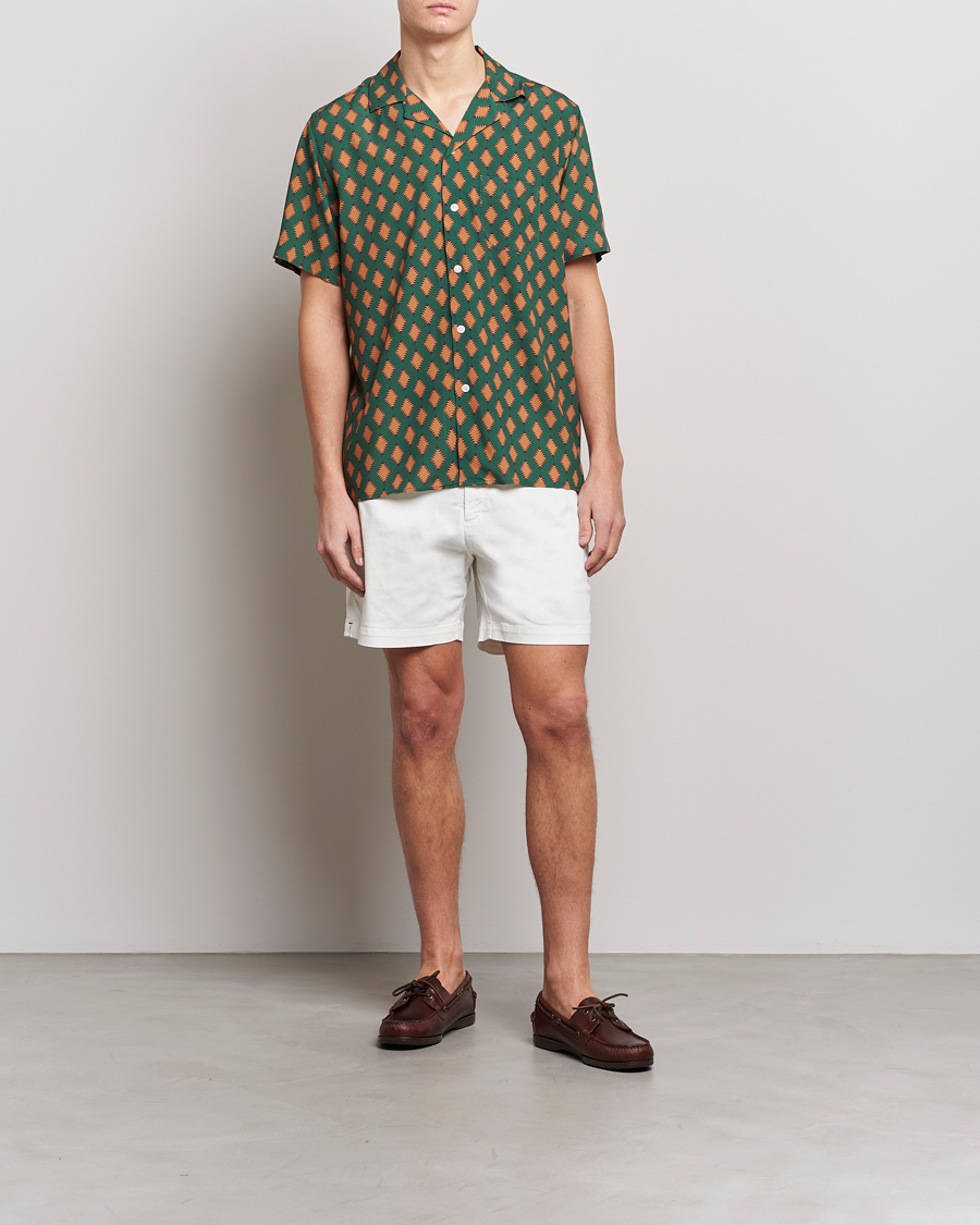 Herr | Skjortor | OAS | Viscose Resort Short Sleeve Shirt Smokin Rustic