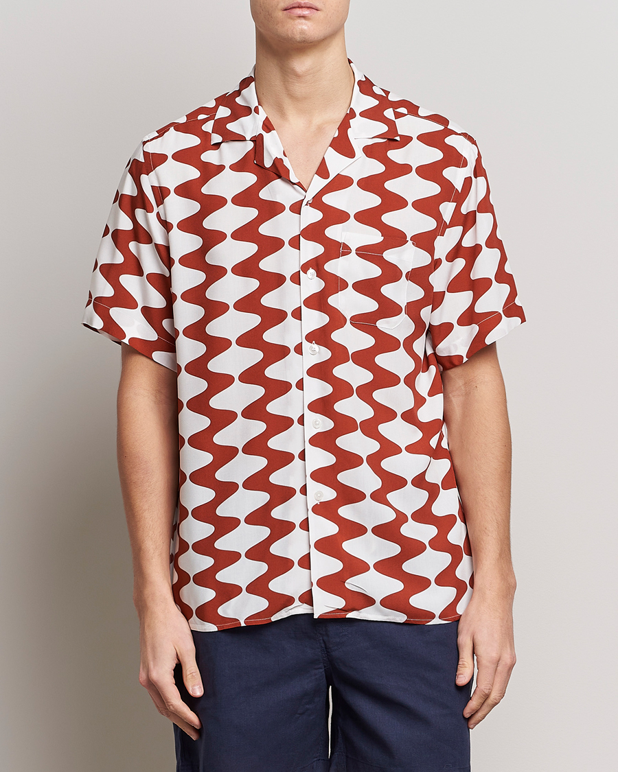 Herr | Kortärmade skjortor | OAS | Viscose Resort Short Sleeve Shirt Big Lauda