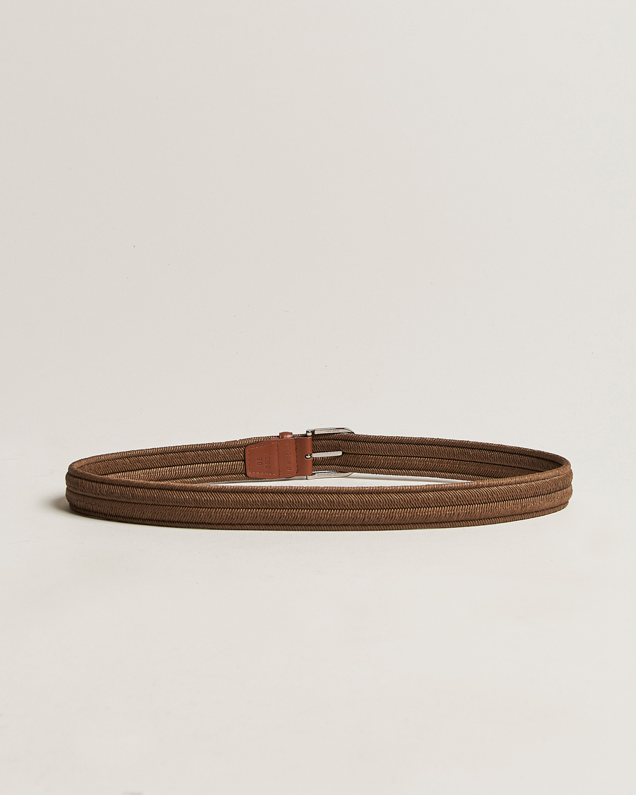 Herr | Orciani Elasticated Belt 3,5 cm Cognac | Orciani | Elasticated Belt 3,5 cm Cognac