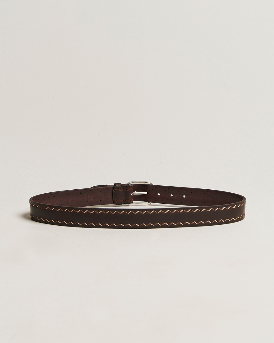 Herr | Orciani Bull Gaucho Leather Belt Dark Brown | Orciani | Bull Gaucho Leather Belt Dark Brown
