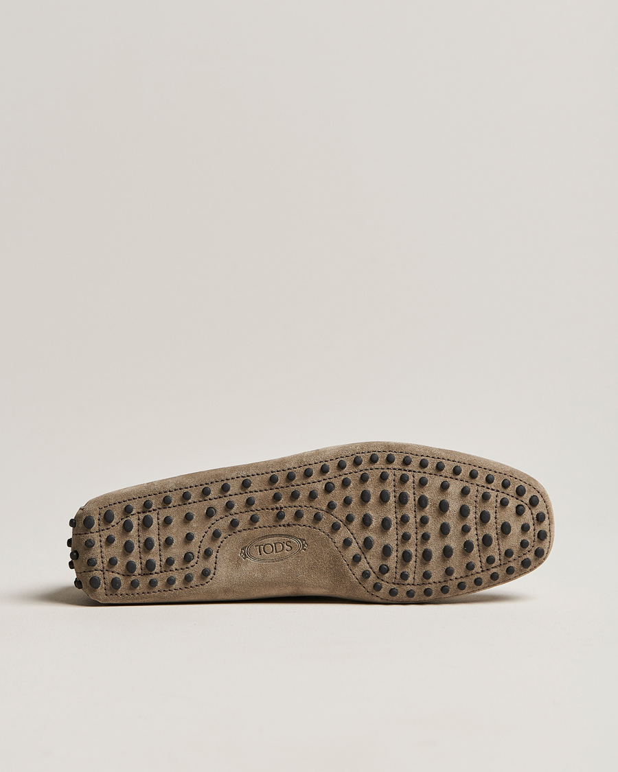 Herr | Tod's Laccetto Gommino Carshoe Taupe Suede | Tod's | Laccetto Gommino Carshoe Taupe Suede