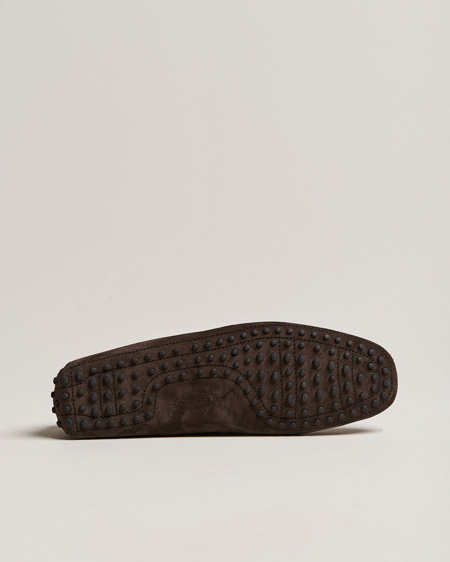 Herr | Tod's Laccetto Gommino Carshoe Dark Brown Suede | Tod's | Laccetto Gommino Carshoe Dark Brown Suede