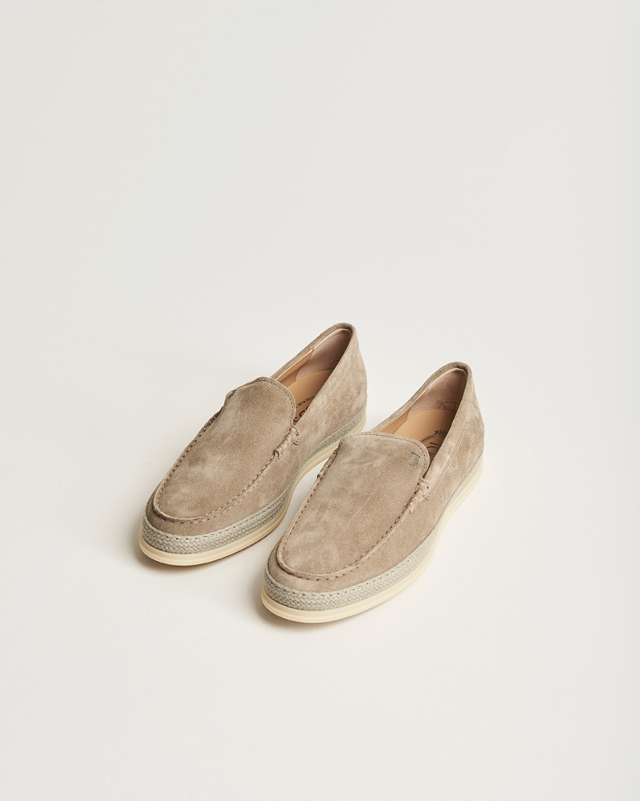 Herr | | Tod's | Raffia Loafers Taupe Suede