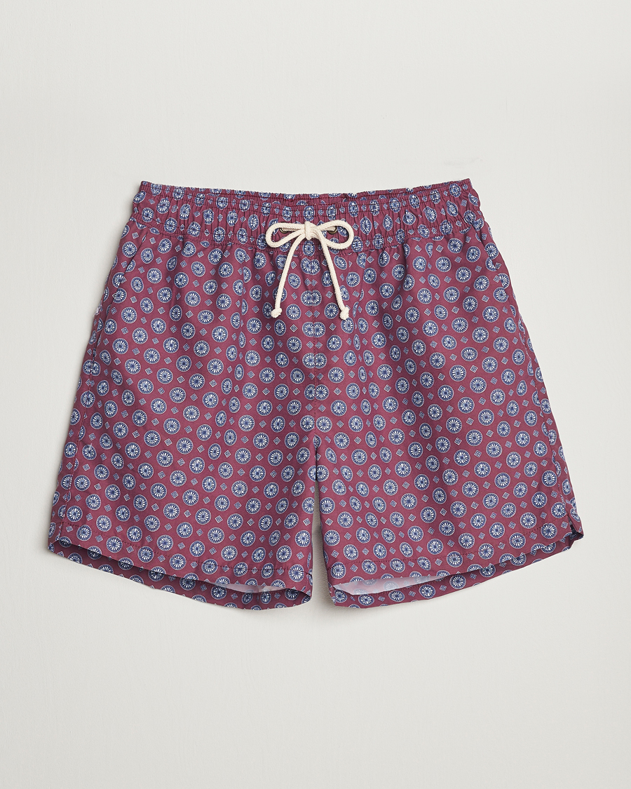 Herr | Badbyxor | Ripa Ripa | Printed Swimshorts Wine