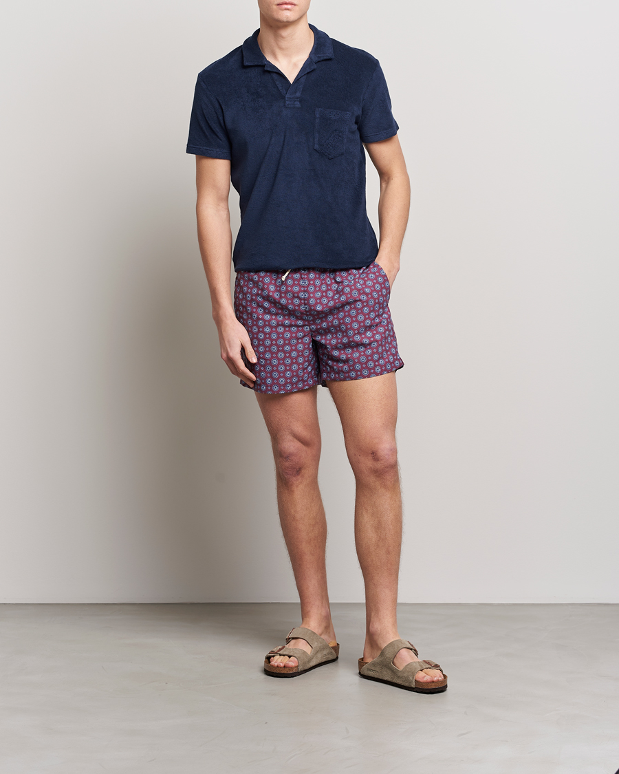 Herr | Badbyxor | Ripa Ripa | Printed Swimshorts Wine