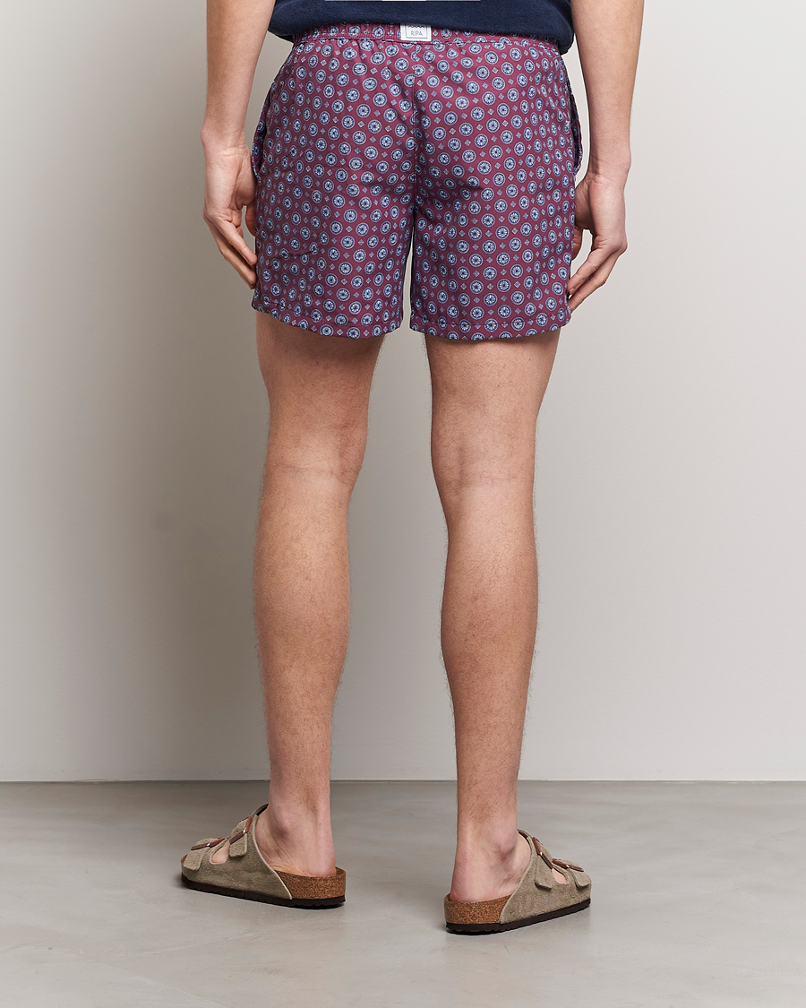 Herr | Badbyxor | Ripa Ripa | Printed Swimshorts Wine