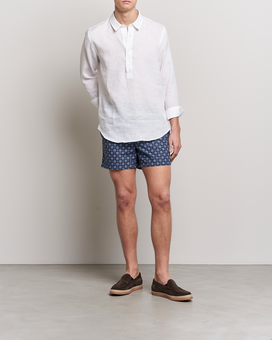 Herr | Badbyxor | Ripa Ripa | Printed Swimshorts Blue
