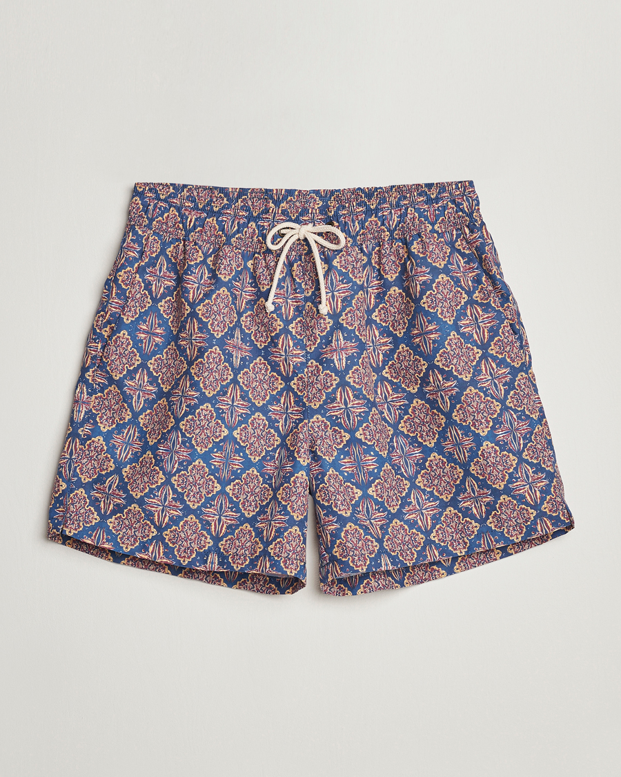 Herr | Badbyxor | Ripa Ripa | Printed Swimshorts Blue