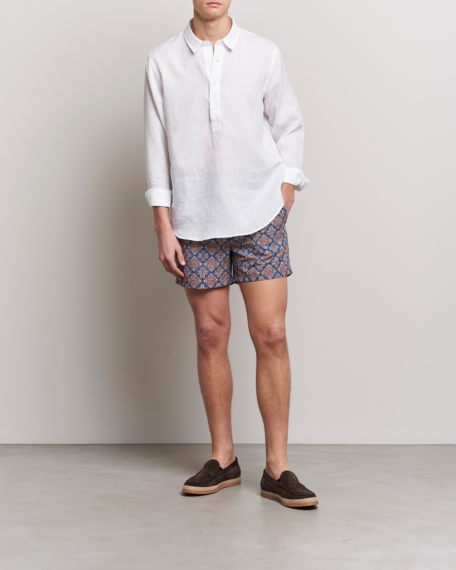Herr | Badbyxor | Ripa Ripa | Printed Swimshorts Blue