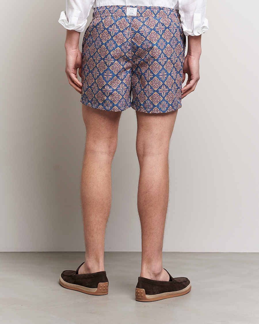 Herr | Badbyxor | Ripa Ripa | Printed Swimshorts Blue