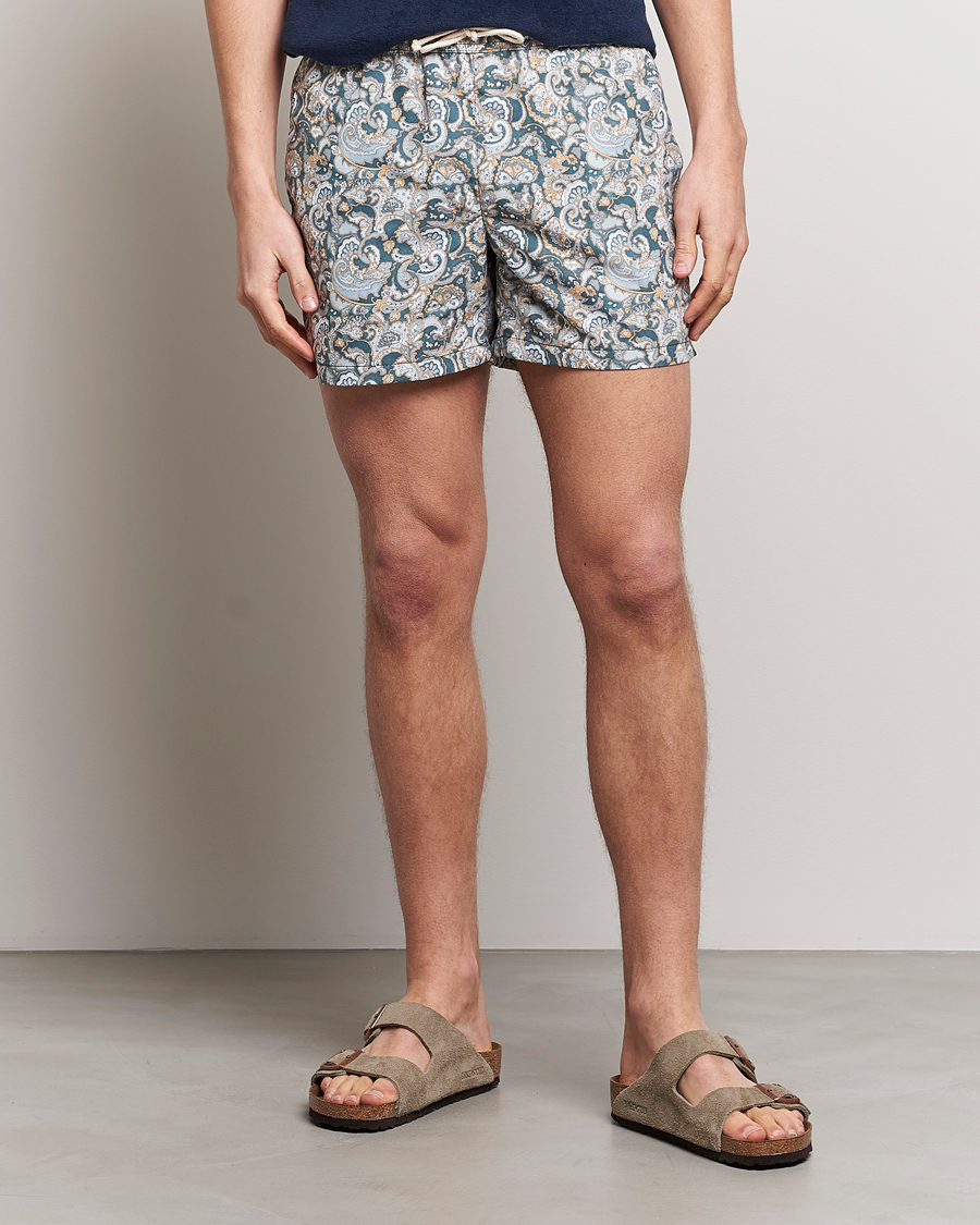 Herr | Badbyxor | Ripa Ripa | Printed Swimshorts Green