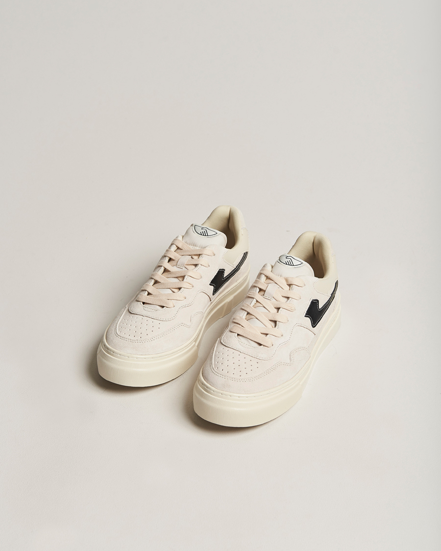 Herr | Stepney Workers Club Pearl S-Strike Suede Sneaker Ecru/Black | Stepney Workers Club | Pearl S-Strike Suede Sneaker Ecru/Black