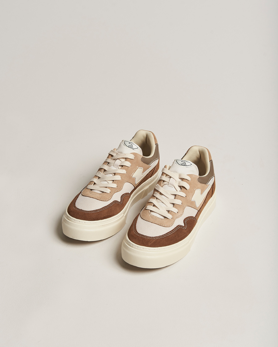 Herr | Mockaskor | Stepney Workers Club | Pearl S-Strike Suede Mixed Sneaker Bark