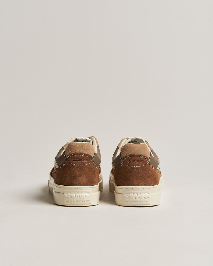 Herr | Stepney Workers Club Pearl S-Strike Suede Mixed Sneaker Bark | Stepney Workers Club | Pearl S-Strike Suede Mixed Sneaker Bark