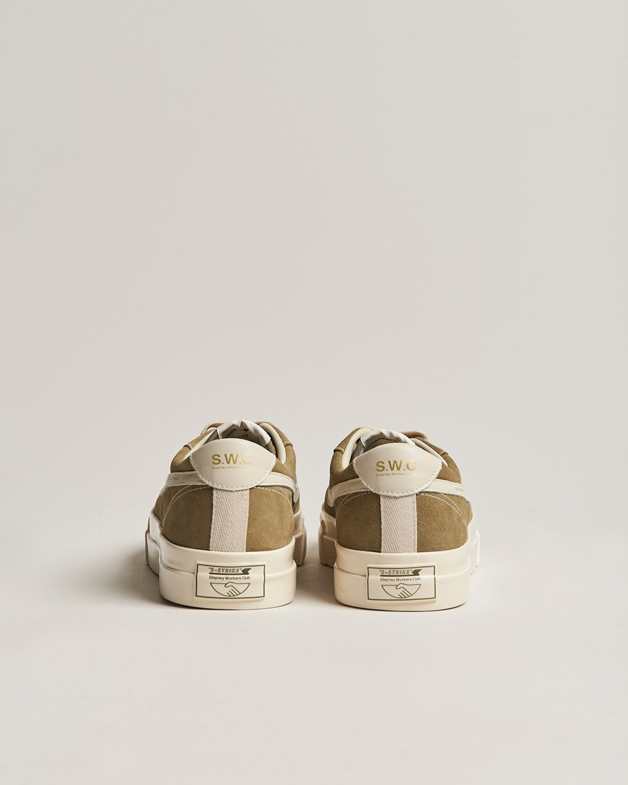 Herr | Stepney Workers Club Dellow S-Strike Suede Sneaker Moss/Ecru | Stepney Workers Club | Dellow S-Strike Suede Sneaker Moss/Ecru