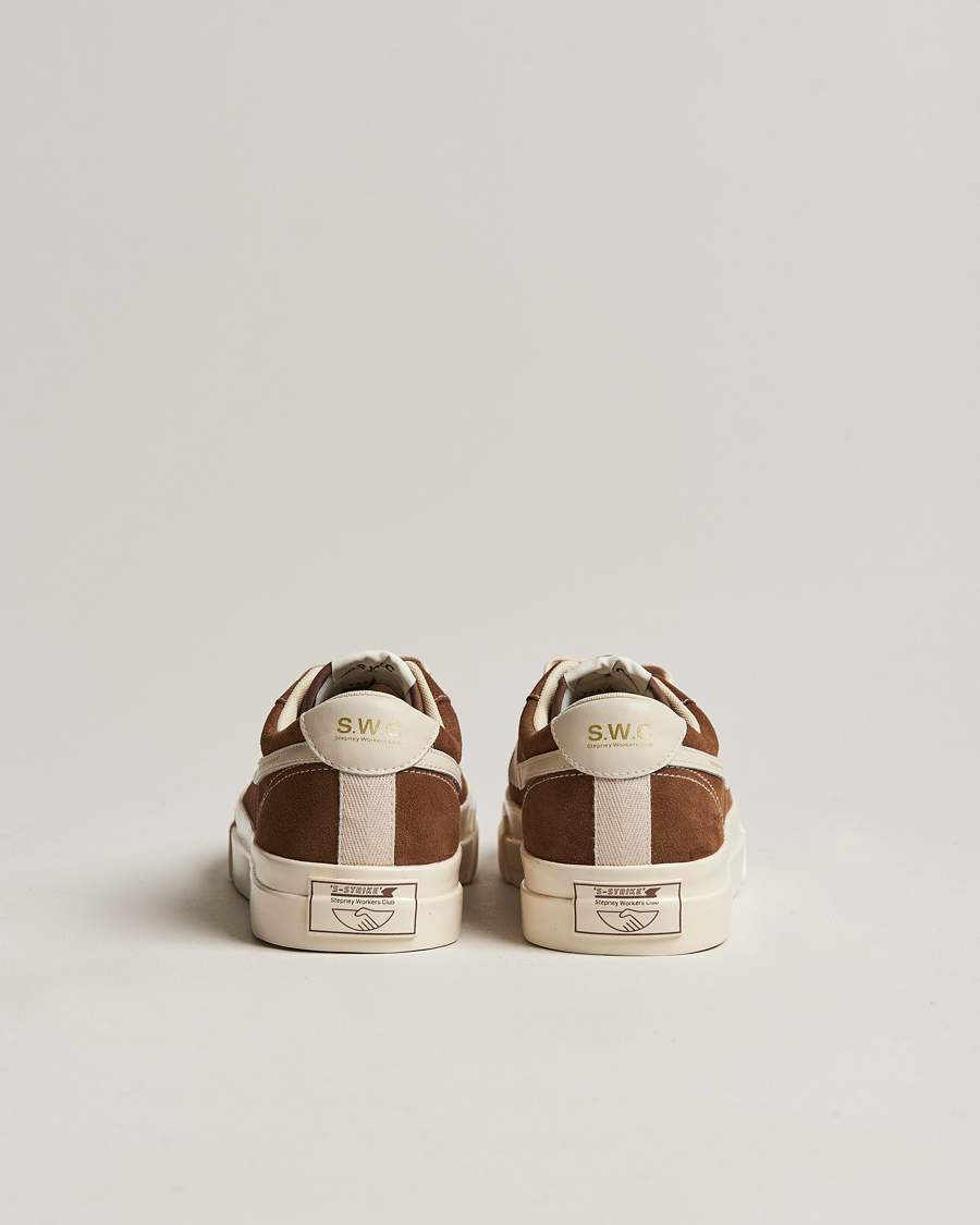 Herr | Stepney Workers Club Dellow S-Strike Suede Sneaker Bark/Ecru | Stepney Workers Club | Dellow S-Strike Suede Sneaker Bark/Ecru