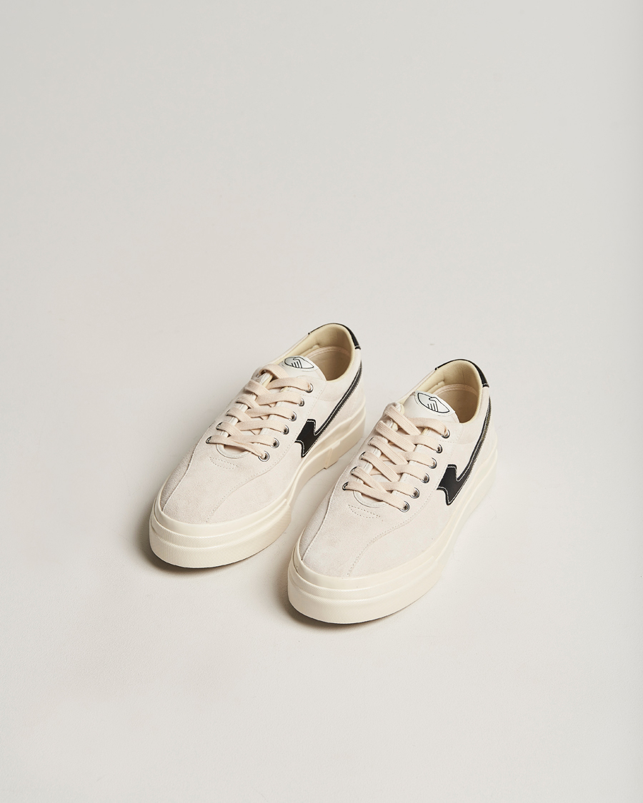 Herr | Stepney Workers Club Dellow S-Strike Suede Sneaker Ecru/Black | Stepney Workers Club | Dellow S-Strike Suede Sneaker Ecru/Black