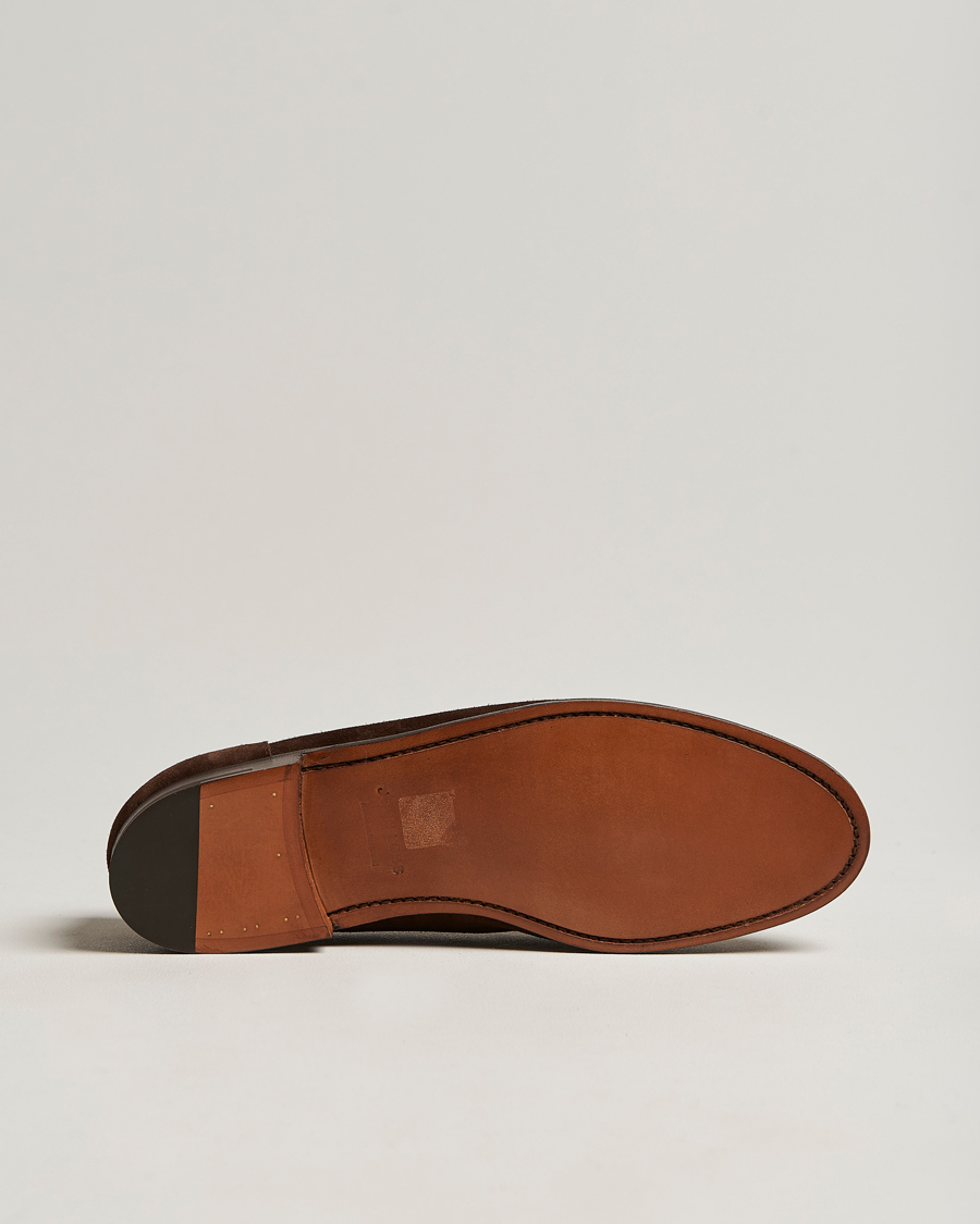 Herr | John Lobb Bath Glove Suede Loafers Dark Brown | John Lobb | Bath Glove Suede Loafers Dark Brown