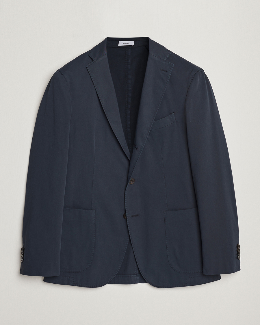 Herr | Kavajer | Boglioli | K Jacket Cotton Stretch Blazer Navy