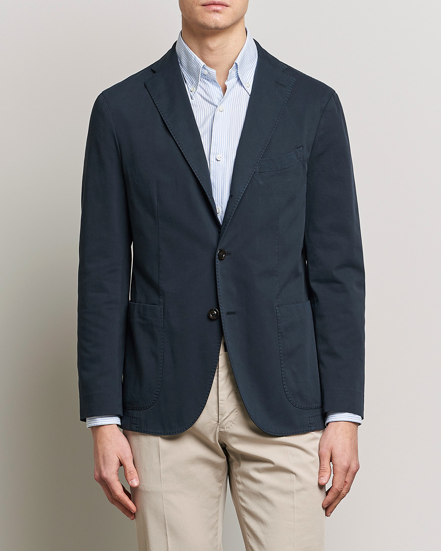 Herr | Udda kavaj | Boglioli | K Jacket Cotton Stretch Blazer Navy