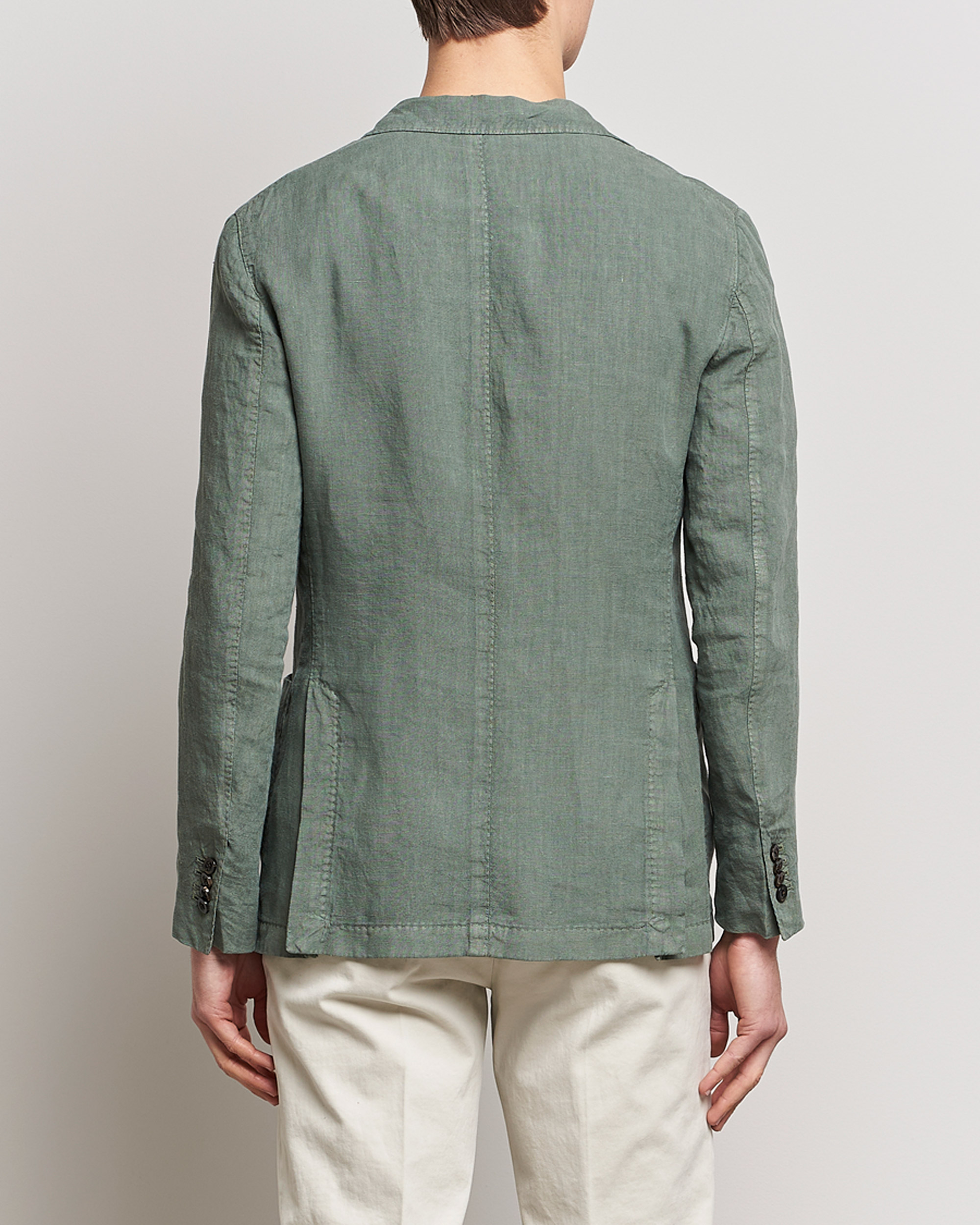 Herr | Kavajer | Boglioli | K Jacket Linen Blazer Sage Green