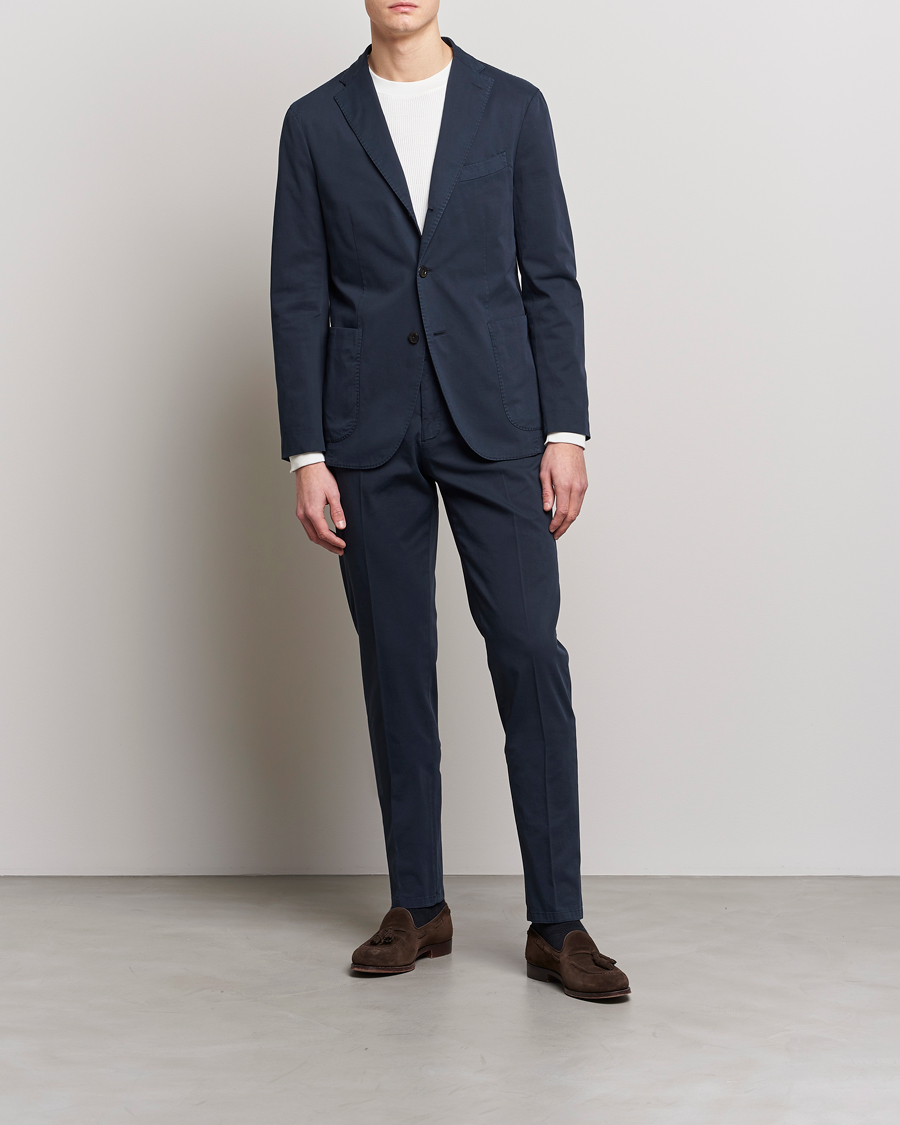 Herr | Kostymer | Boglioli | K Jacket Cotton Stretch Suit Navy