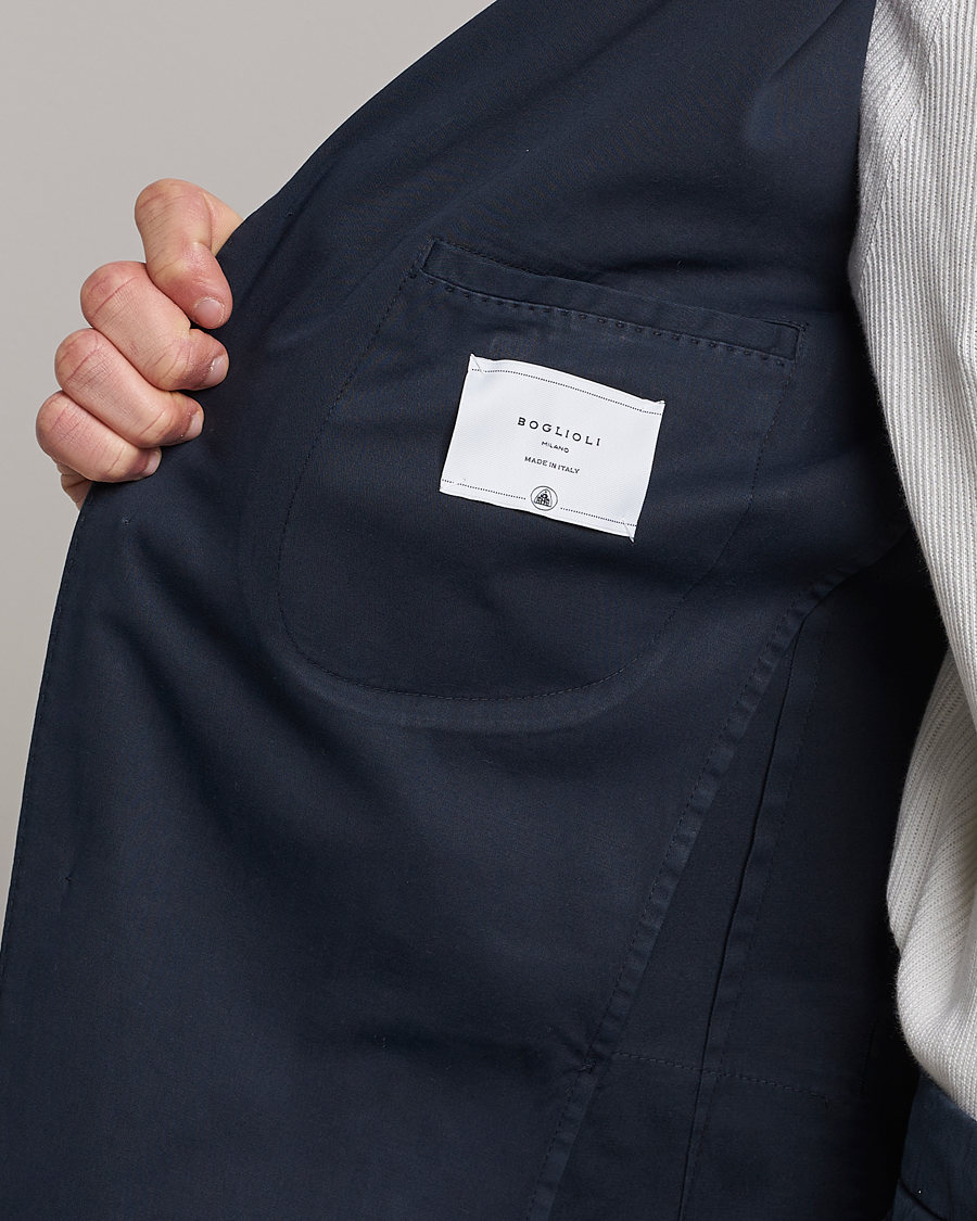 Herr | Kostymer | Boglioli | K Jacket Cotton Stretch Suit Navy