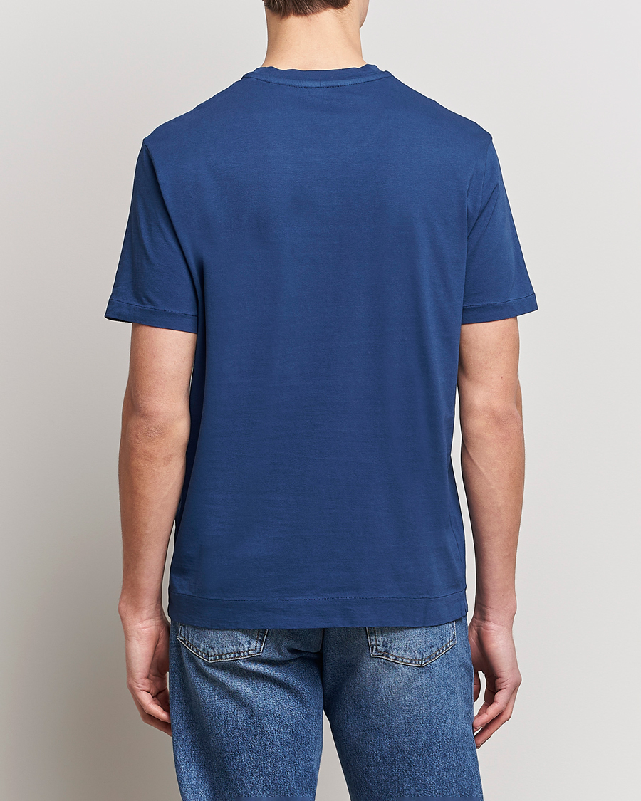 Herr | T-Shirts | Boglioli | Short Sleeve T-Shirt Washed Navy