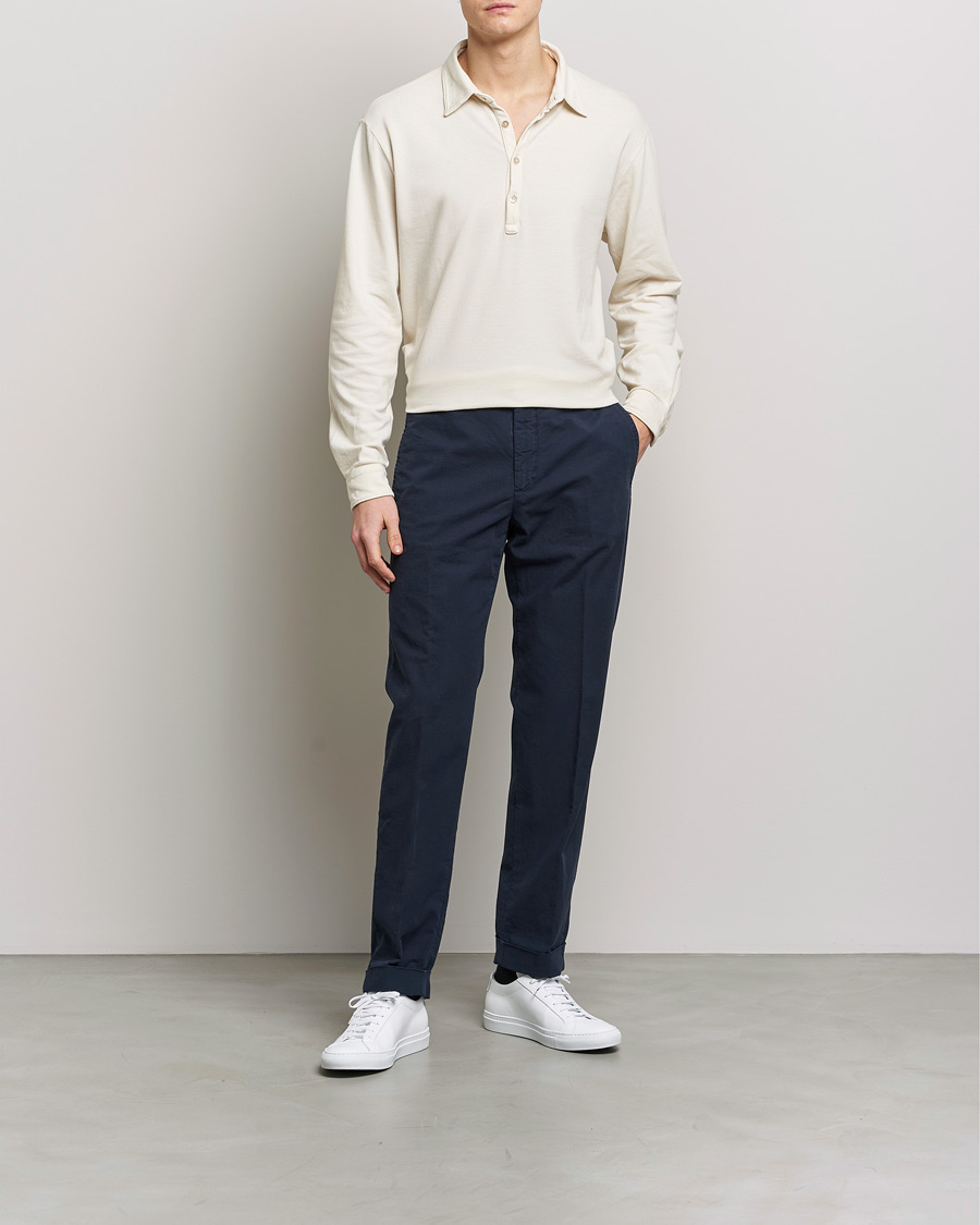 Herr | Tröjor | Boglioli | Long Sleeve Polo Beige