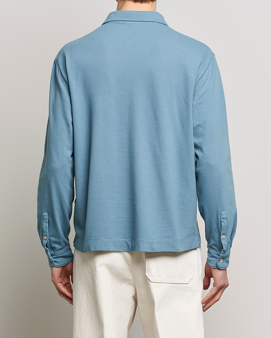 Herr | Tröjor | Boglioli | Long Sleeve Polo Light Blue