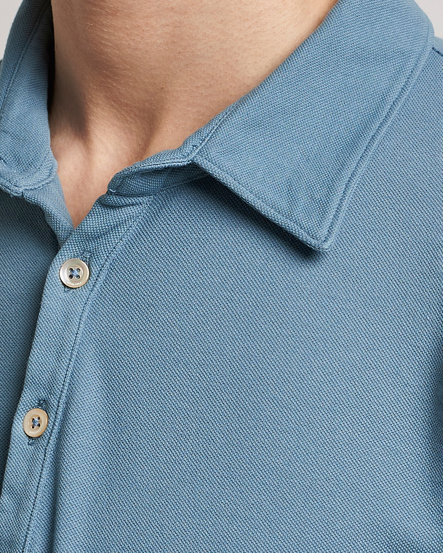 Herr | Tröjor | Boglioli | Long Sleeve Polo Light Blue