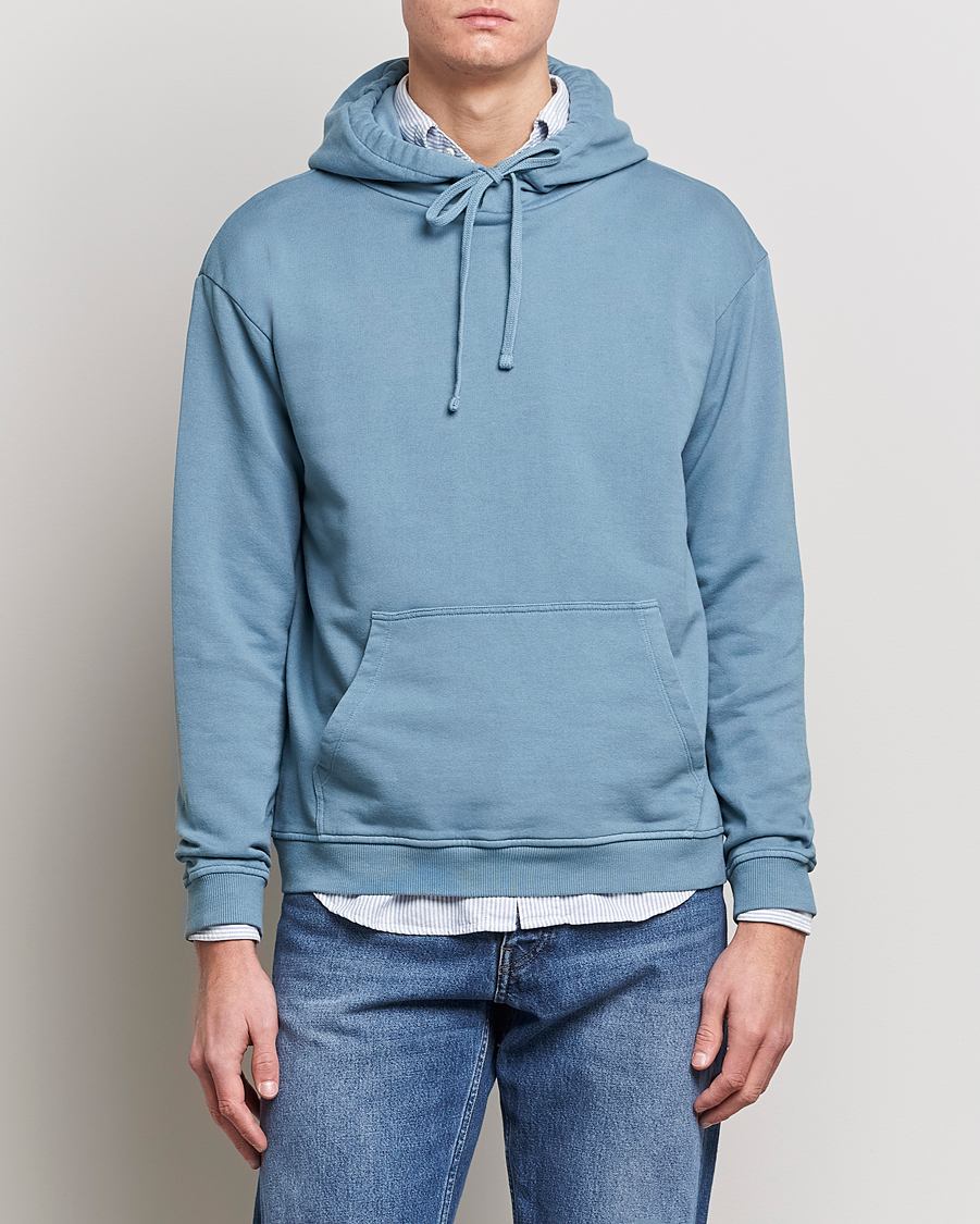 Herr | Tröjor | Boglioli | Hooded Sweater Dusty Blue