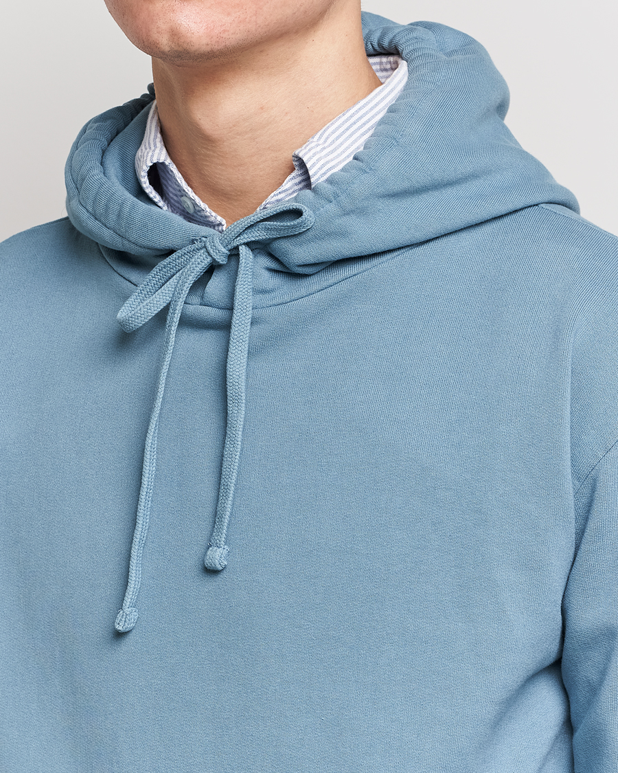 Herr | Tröjor | Boglioli | Hooded Sweater Dusty Blue