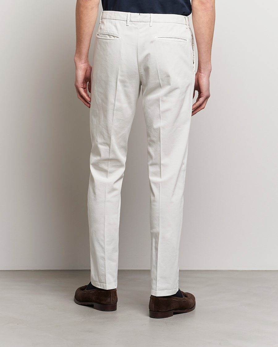 Herr | Byxor | Boglioli | Cotton Stretch Chinos Off White