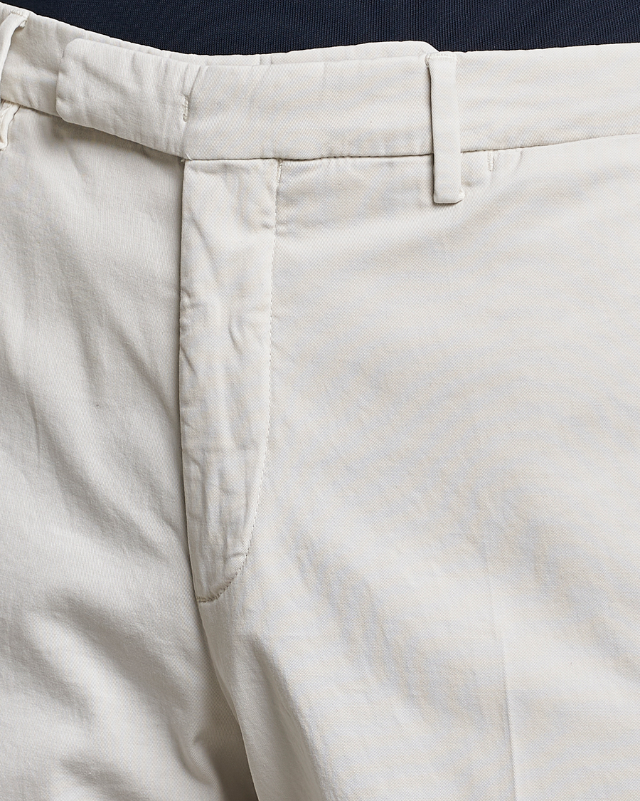 Herr | Byxor | Boglioli | Cotton Stretch Chinos Off White