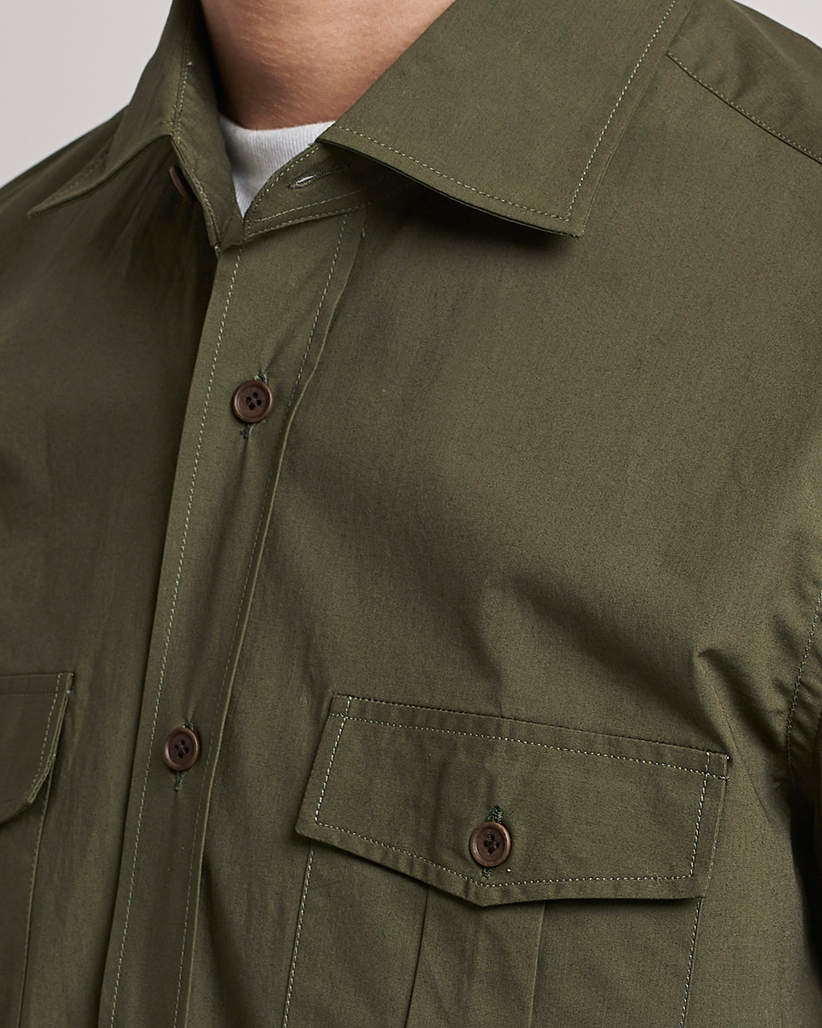 Herr | Skjortor | Mazzarelli | Safari Overshirt Olive