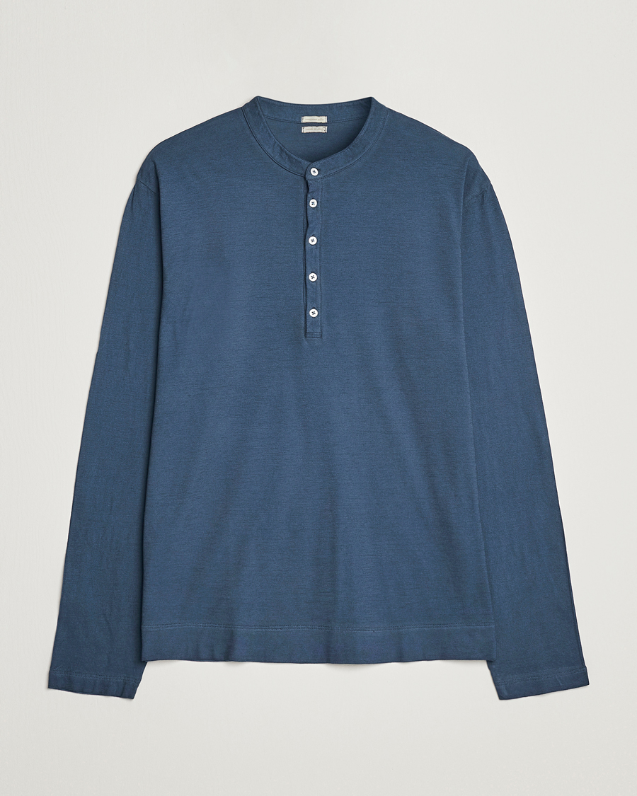 Herr | Tröjor | Massimo Alba | Hawai Watercolor Henley Moon Rock