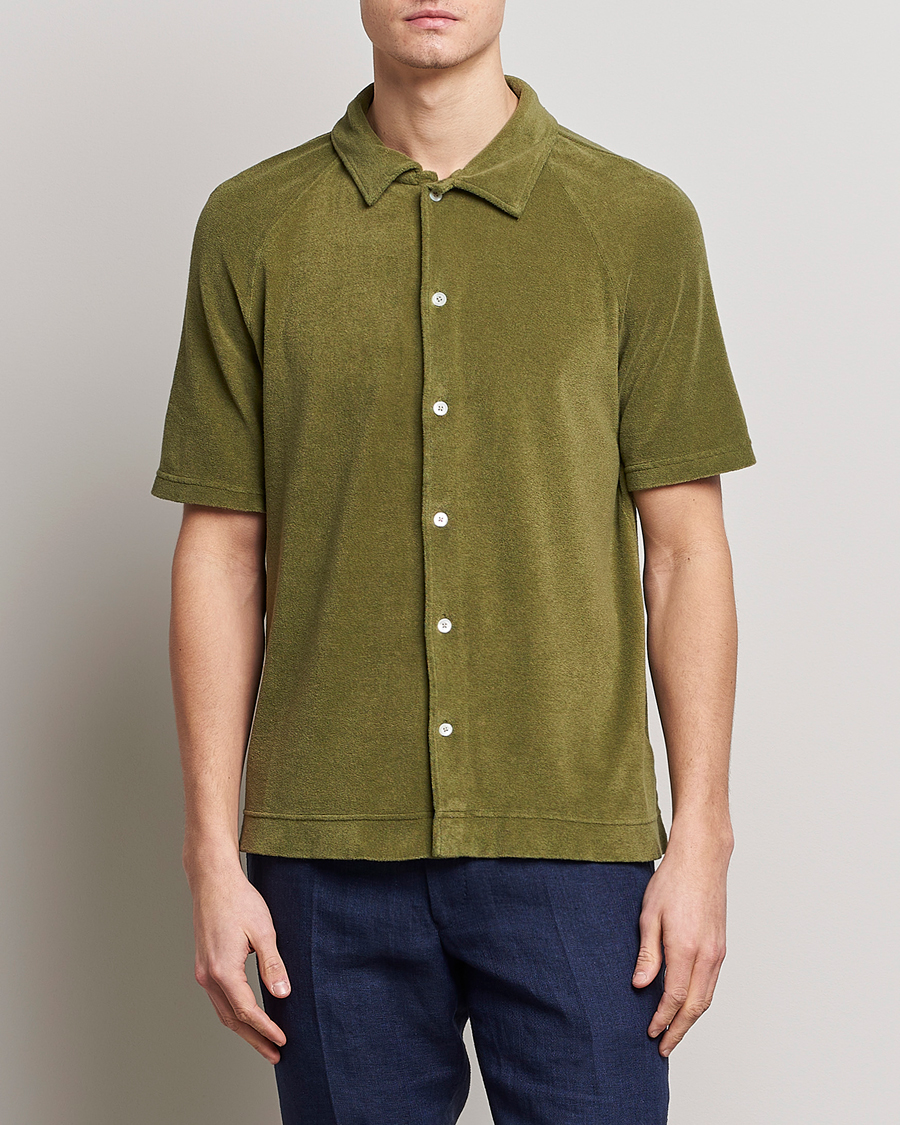 Herr |  | Massimo Alba | Terry Polo Shirt Green Desert