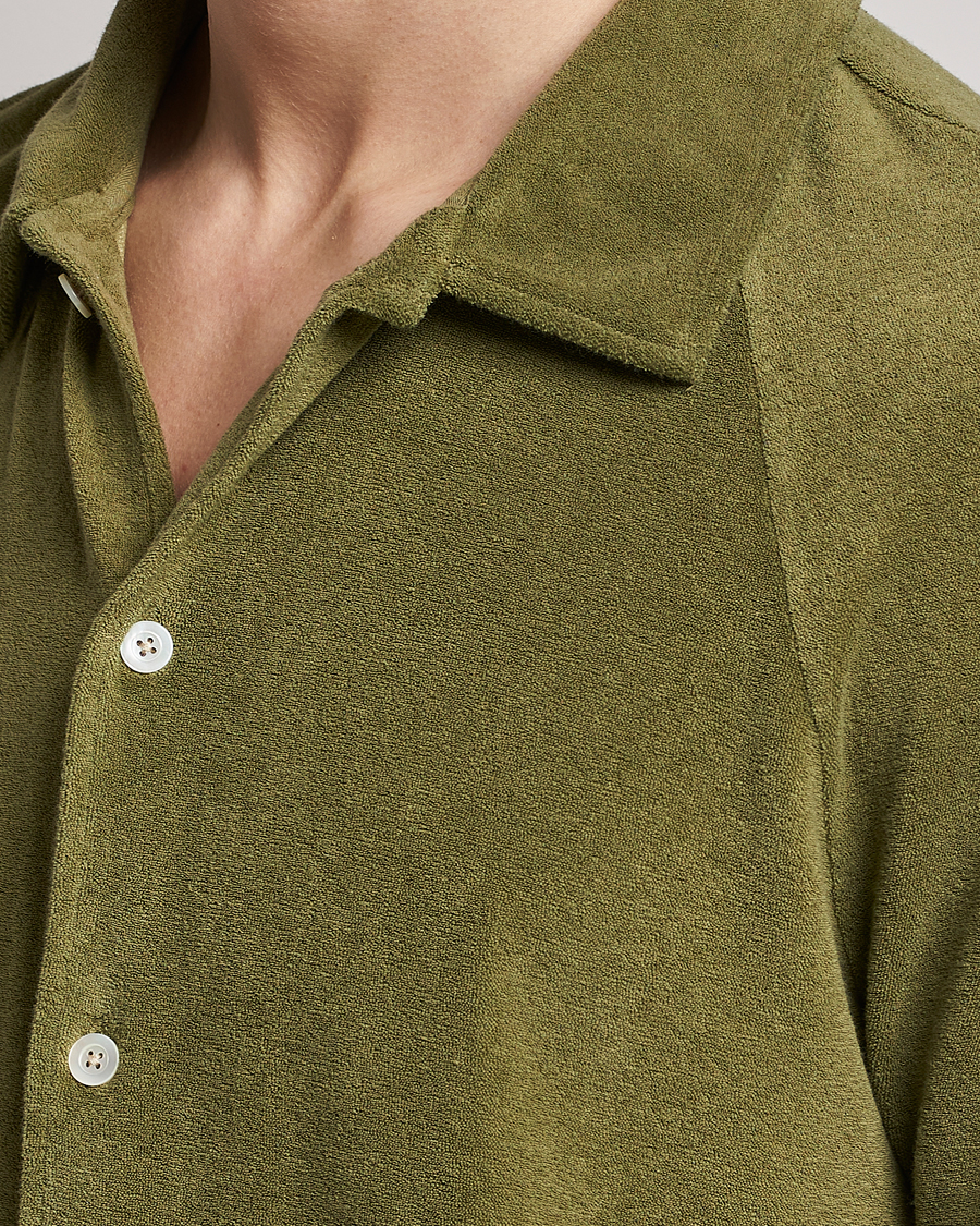 Herr | Pikéer | Massimo Alba | Terry Polo Shirt Green Desert