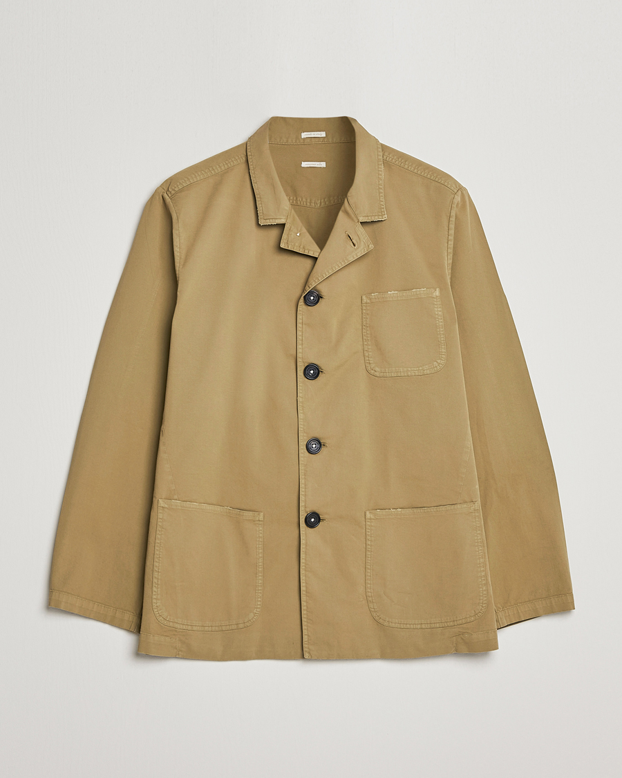 Herr | Jackor | Massimo Alba | Florida Stone Washed Shirt Jacket Green Desert