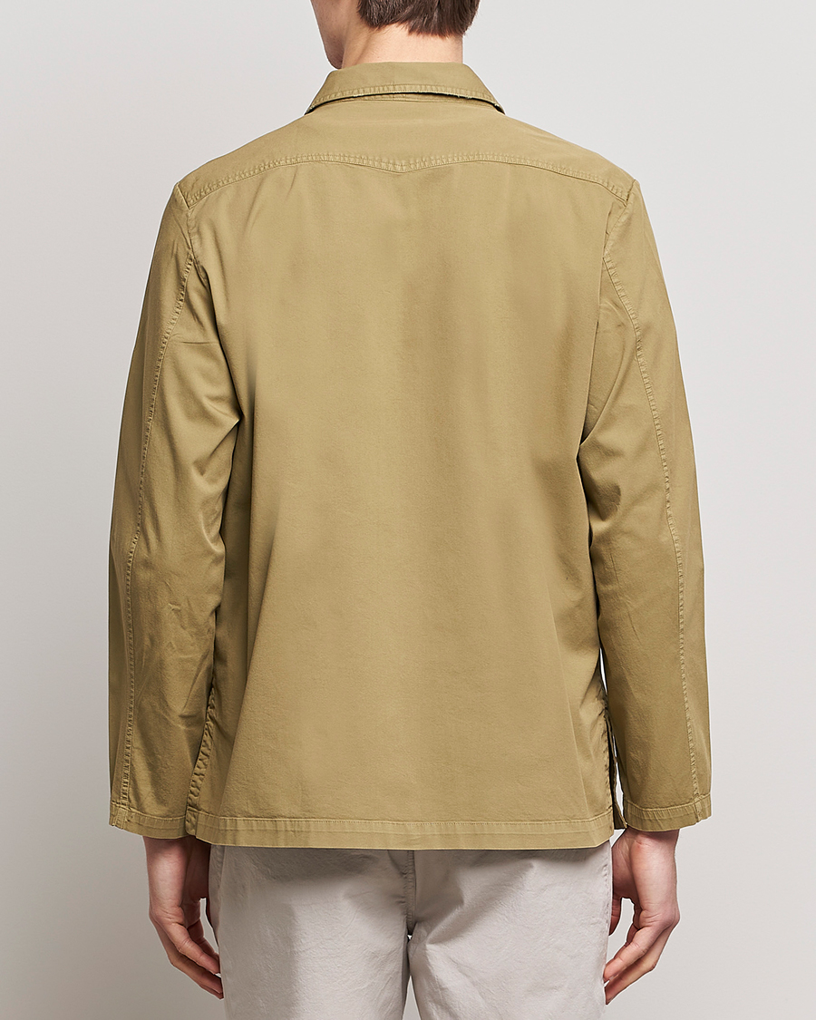 Herr | Jackor | Massimo Alba | Florida Stone Washed Shirt Jacket Green Desert