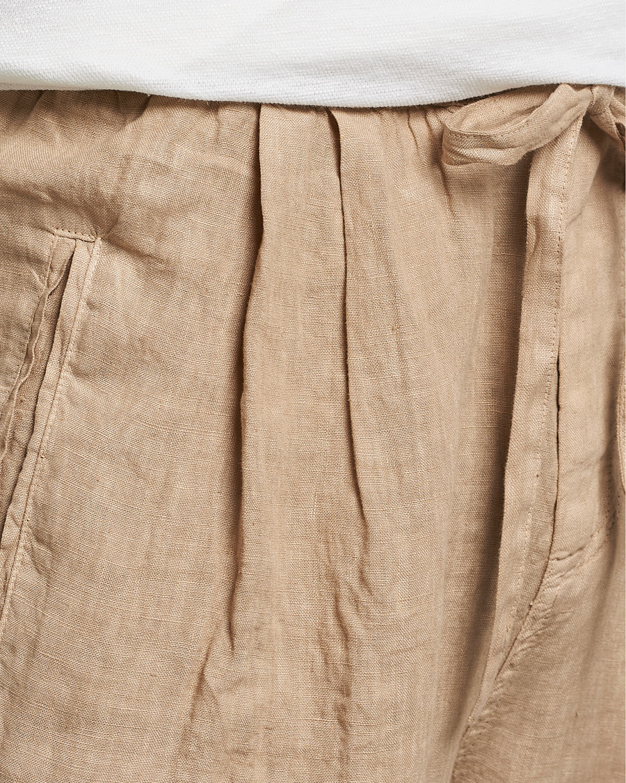 Herr | Byxor | Massimo Alba | Keywest Linen Drawstring Pants Sand