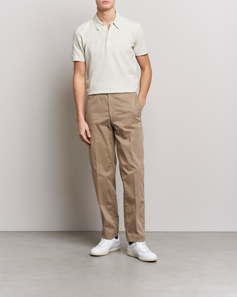 Herr | Pikéer | Piacenza Cashmere | Portofino Short Sleeve Polo Off White