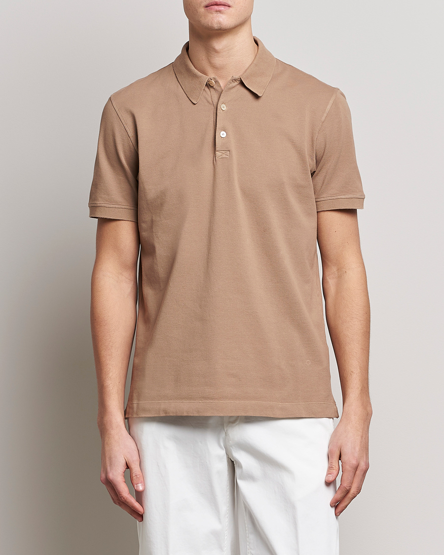 Herr |  | Piacenza Cashmere | Portofino Short Sleeve Polo Beige