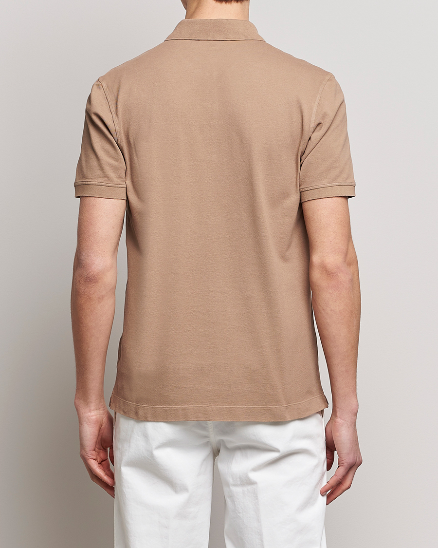 Herr | Pikéer | Piacenza Cashmere | Portofino Short Sleeve Polo Beige