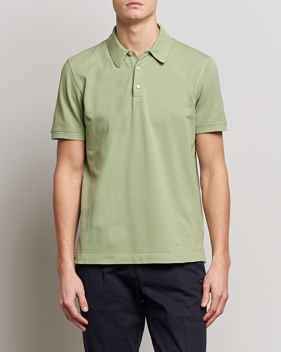Herr | Pikéer | Piacenza Cashmere | Portofino Short Sleeve Polo Mint