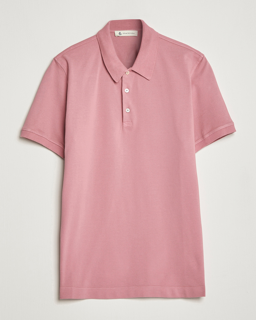Herr | Pikéer | Piacenza Cashmere | Portofino Short Sleeve Polo Rosa