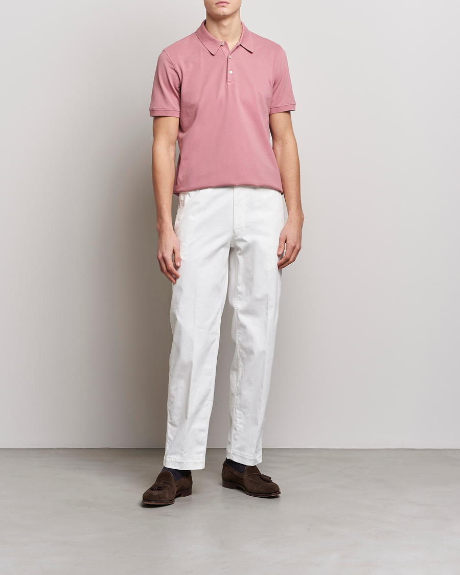 Herr | Pikéer | Piacenza Cashmere | Portofino Short Sleeve Polo Rosa