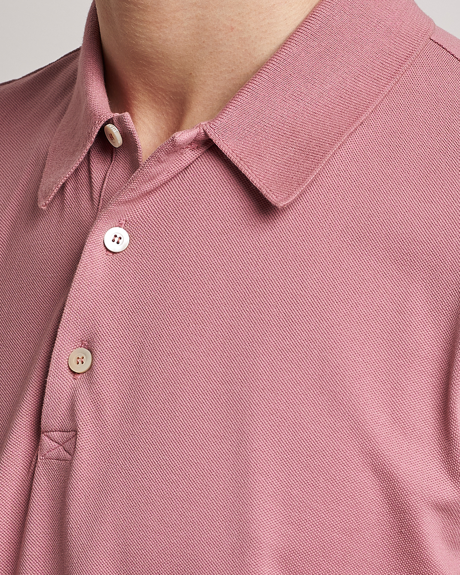 Herr | Pikéer | Piacenza Cashmere | Portofino Short Sleeve Polo Rosa