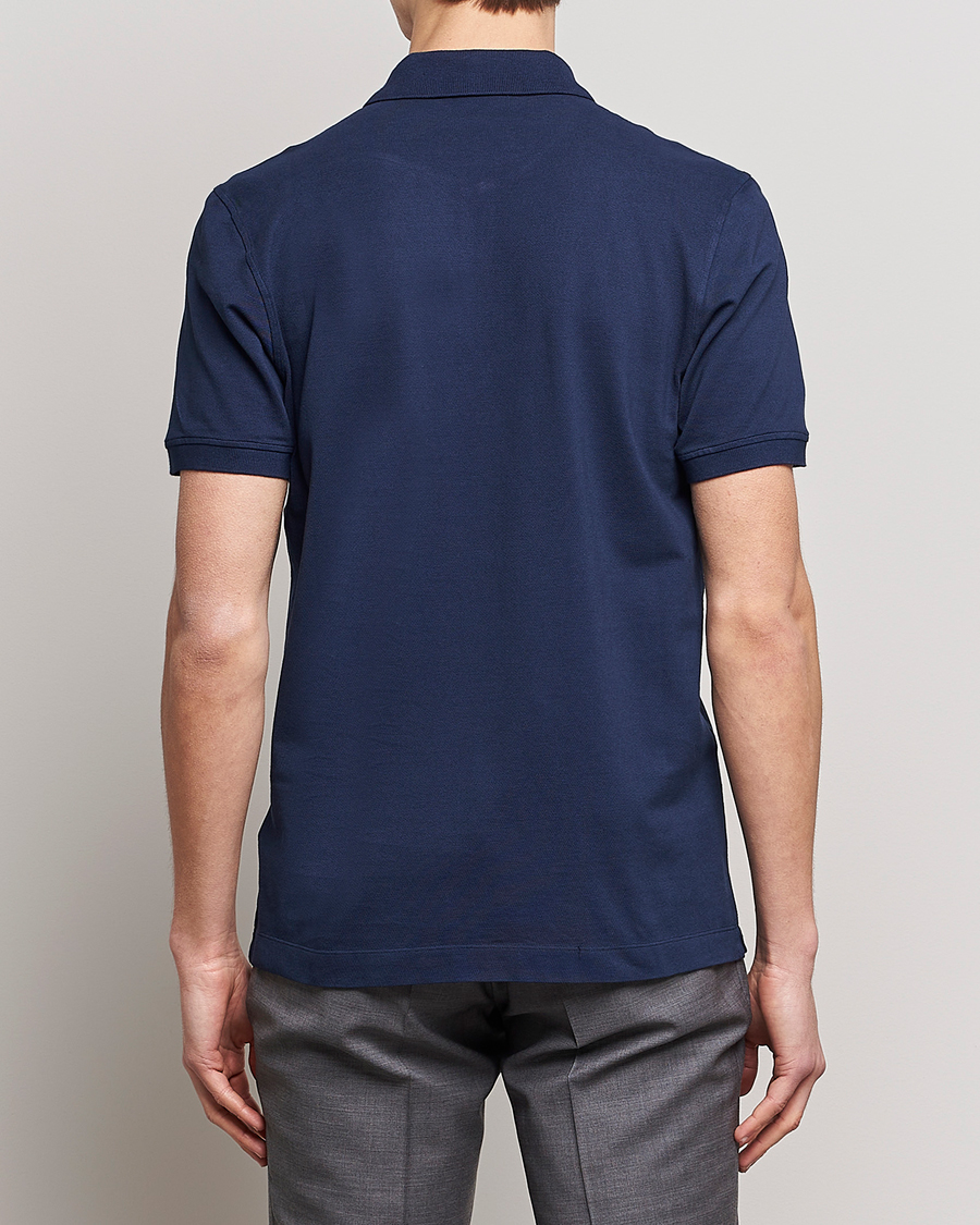 Herr | Pikéer | Piacenza Cashmere | Portofino Short Sleeve Polo Navy